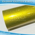 Glossy Glitter Gold Car Wrapping Vinyl Film