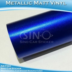 Matt Chrome Metallic Blue Car Vinyl Sticker