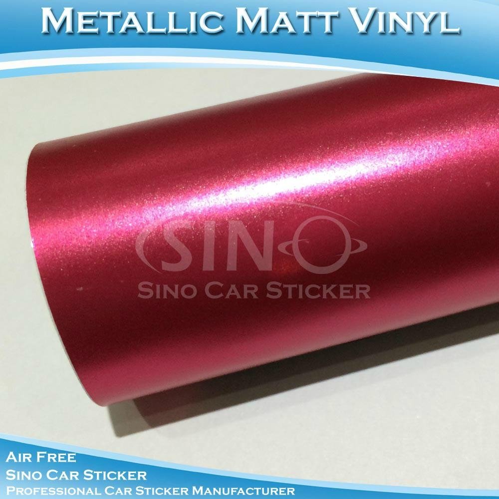 Matt Chrome Metallic Rose Car Wrap Vinyl Stickers
