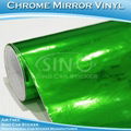 Stretchable Chrome Mirror Green Car Wrap Foil