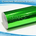 Stretchable Chrome Mirror Green Car Wrap Foil