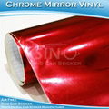 Stretchable Chrome Mirror Red Car Body Wrapping Film 1