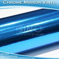 Stretchable Chrome Mirror Light Blue Car Wrapping Film  4