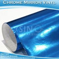 Stretchable Chrome Mirror Light Blue Car Wrapping Film  1