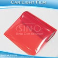 Red Car Headlight Decoration PVC Film