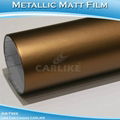 CARLIKE CL5509 Chrome Metallic Matte Brown Vinyl Film For Car