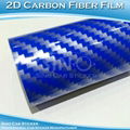 Blue/Silver(Twill) Glossy 2D Carbon Fiber Vinyl Foil