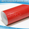 Super Glossy Red 4D Carbon Fiber Vinyl Sticker