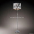 metal floor lamp with fabic shade