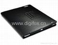 Carbon Fiber Leather Case With Camera Hole for iPad 3