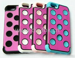 TPU + PC + Silicone 3 in 1 Cover Case for iPhone5