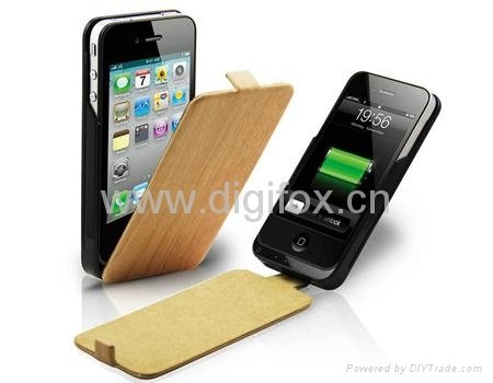 Supercharged Leather Power Case, Power Pack for iPhone