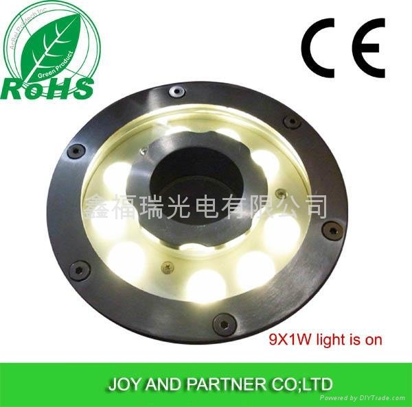 9W single color LED fountain lights made in China