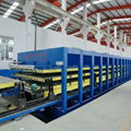 Press machine for FRP composite panel of refrigerated truck