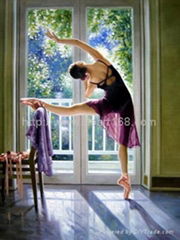 ballet girl oil painting