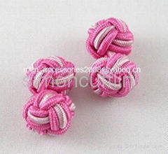 silk knots; cufflink