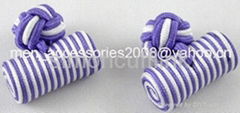 barrel cufflinks;silk barrel