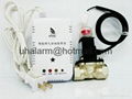 Home gas detector with solenoid valve