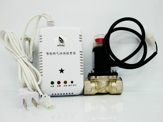 UH household gas leak detector with solenoid valve