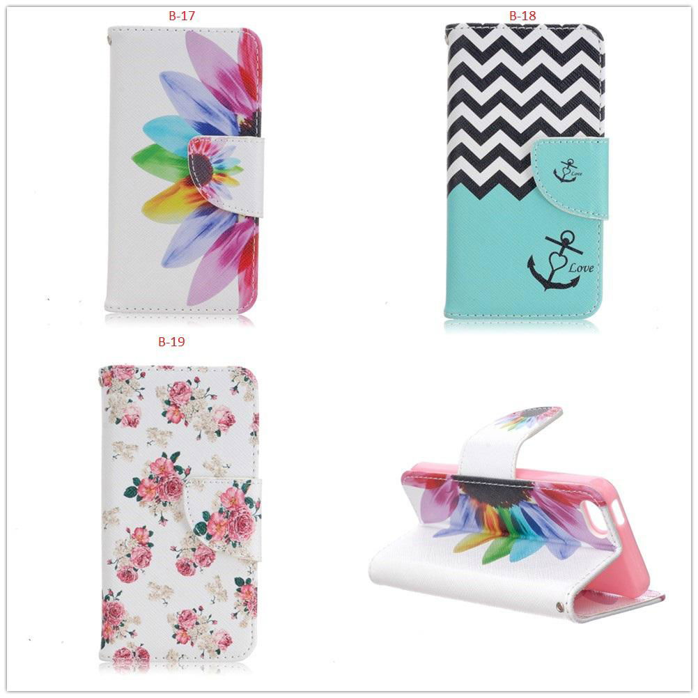 PU Leather Wallet Protective Flip Case Cover for Apple Iphone 5c