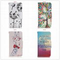 PU Leather Wallet Protective Flip Case Cover for Apple Iphone 4 4s 3