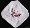 Hand embroidered silk handkerchief for women 1