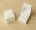Classic White Leather Ring Box