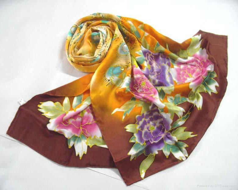 Fashion real silk scarf 21801 2