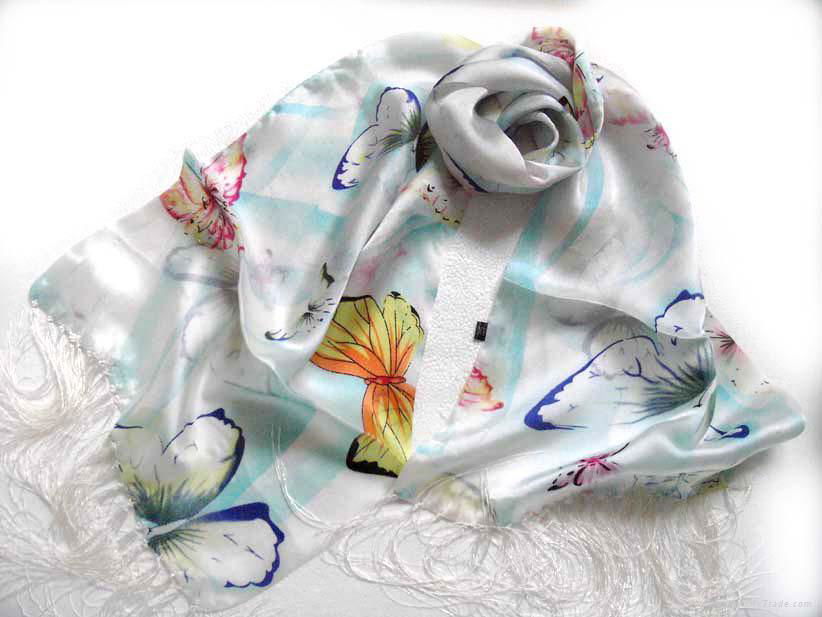 Fashion real silk scarf 21801 5