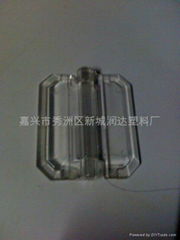 Organic glass hinge