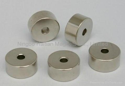 Ring NdFeB magnet of Epoxy coating with screw hole 3