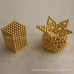 Ndfeb Magnetic sphere of Gold coating and Neocube