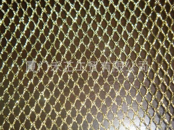 gold metallic mesh fabric  2