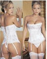 elegant sexy lingerie jacquard snowflake corset 1