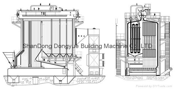 china hot selling 35ton to 130 ton sequence chain grate boiler