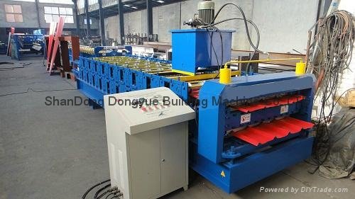Color Steel Step Roof Tile Roll Forming Machine with CE standard 3