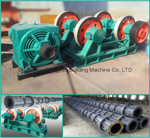 Advanced two-line pre-stressed or reinforced spun concrete pole machine 3