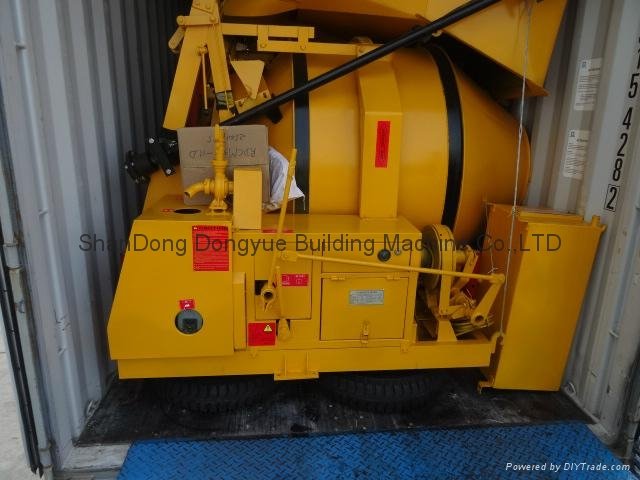 Hot Sale JZC350 Mobile Concrete Mixer With Self Loading From China 4