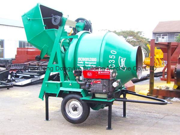 CE Approval  Diesel Engine Powered JZC350 Concrete Drum Mixer 2