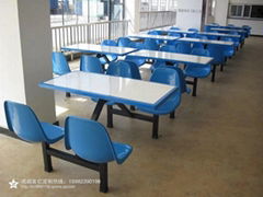 公司餐廳食堂快餐桌椅玻璃鋼食堂餐桌椅廠家