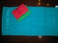 100% cotton solid and terry border beach towel 