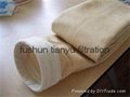 Nomex dust filtration fiber Nomex dust filter bag Non Woven dust filter bag