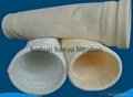 High-density surface needled felt filter (material) bag