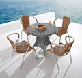 5pcs outdoor wicker/rattan dining table