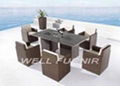 outdoor wicker/rattan 7pcs dining dining set 1