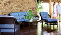 round PE rattan furniture