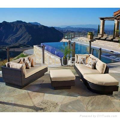 Wicker Patio Furniture- Moda 4-Piece Modular Sectional 3