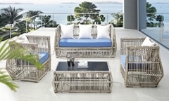 Well Furnir Company Wicker Patio Furniture Sofa Set 