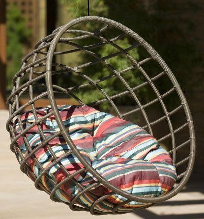 Comfort Wicker Hammock Chair and Stand 2