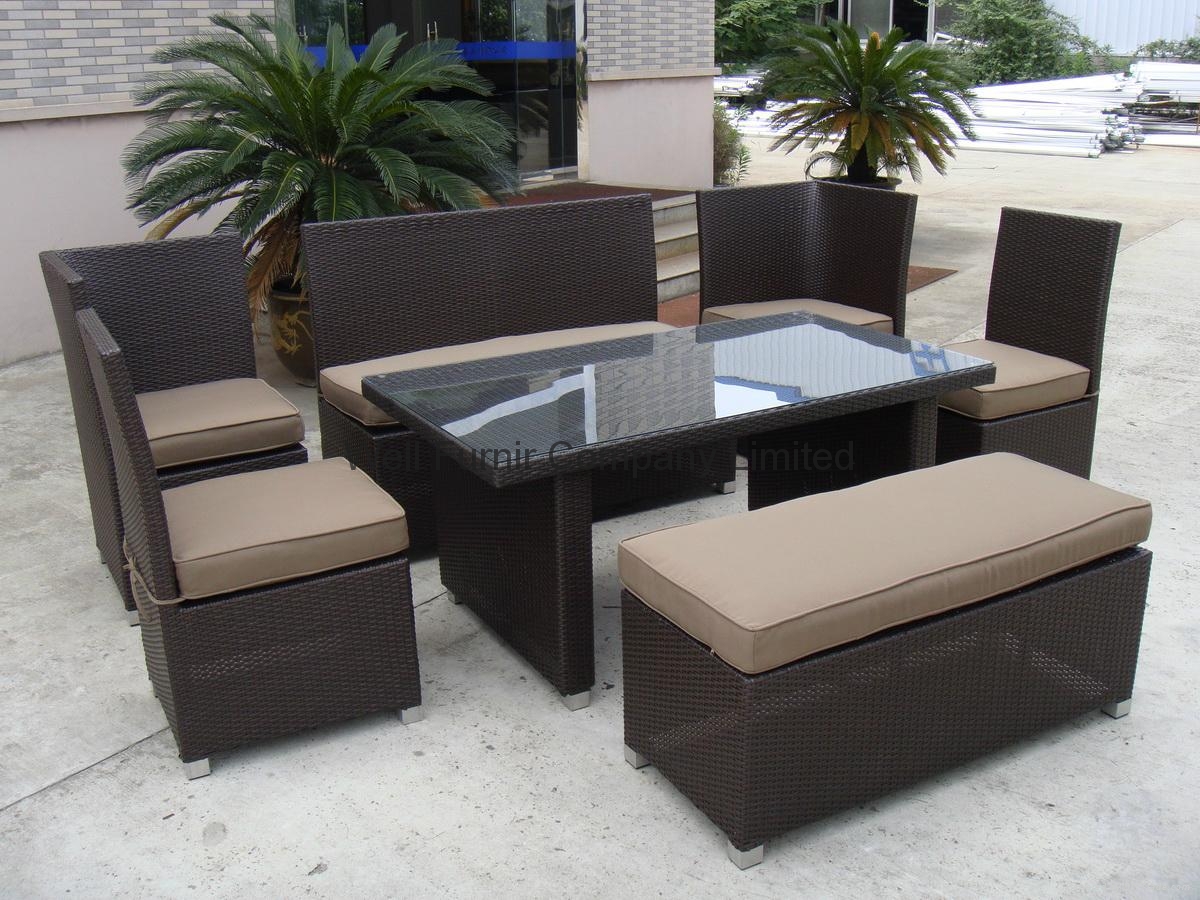 Hospitality Rattan Soho Patio Wicker Dinning Set WF0912 WELL